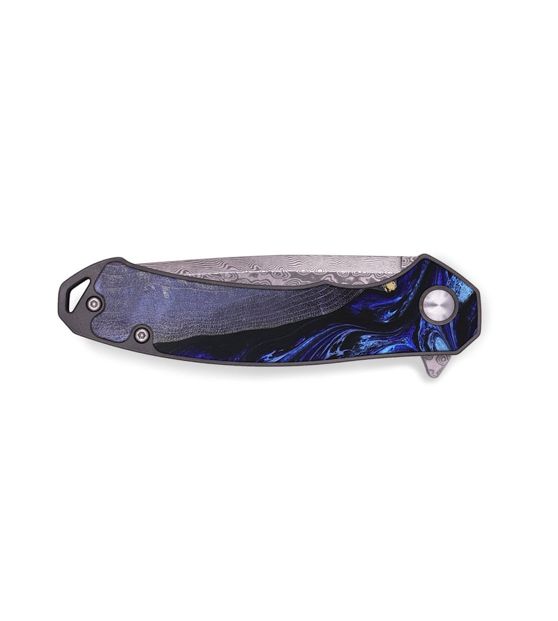 EDC Wood+Resin Pocket Knife - Ross (Blue, 671968)