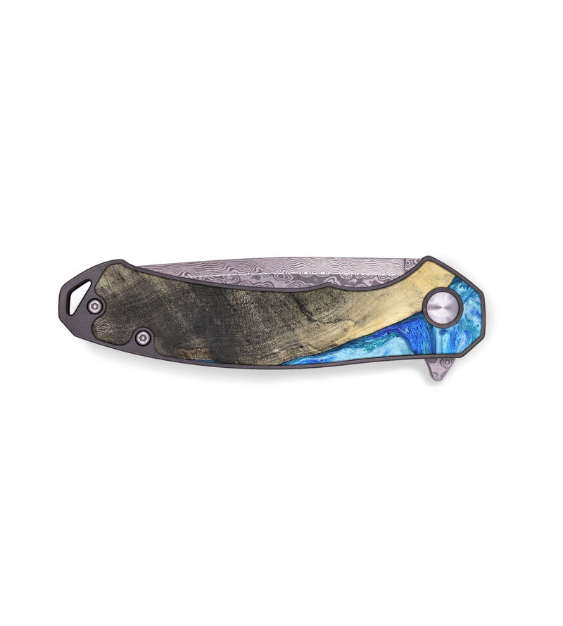 EDC Wood+Resin Pocket Knife - Carson (Blue, 671974)