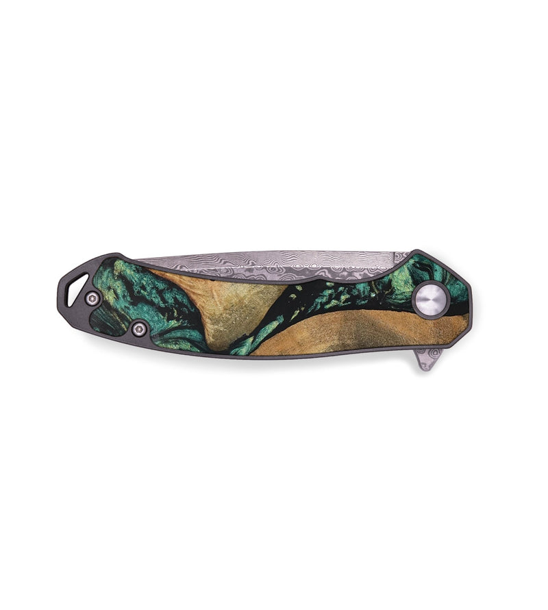 EDC Wood+Resin Pocket Knife - Lexi (Green, 671982)
