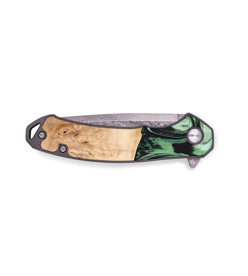 EDC Wood+Resin Pocket Knife - Lorenzo (Green, 671994)