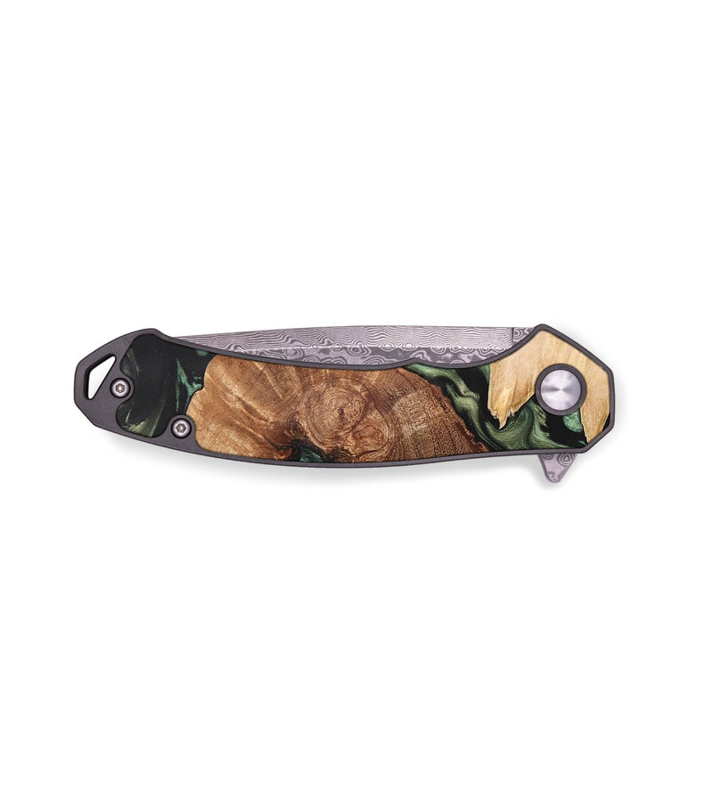 EDC Wood+Resin Pocket Knife - Sondra (Green, 671996)