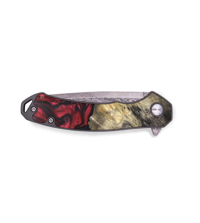 EDC Wood+Resin Pocket Knife - Frieda (Red, 672020)