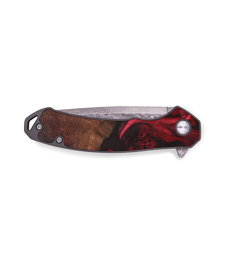 EDC Wood+Resin Pocket Knife - Jewell (Red, 672022)