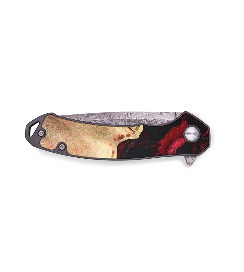 EDC Wood+Resin Pocket Knife - Lula (Red, 672023)