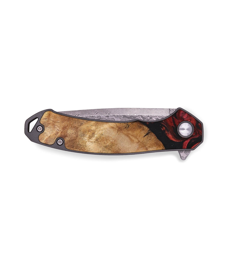 EDC Wood+Resin Pocket Knife - Mallory (Red, 672024)
