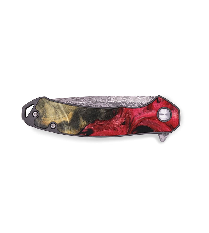 EDC Wood+Resin Pocket Knife - Londyn (Red, 672026)