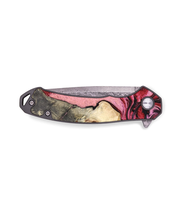 EDC Wood+Resin Pocket Knife - Brooks (Red, 672027)