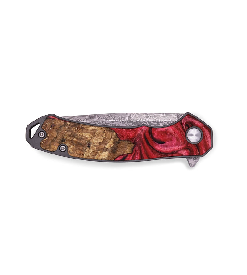 EDC Wood+Resin Pocket Knife - Andrea (Red, 672028)