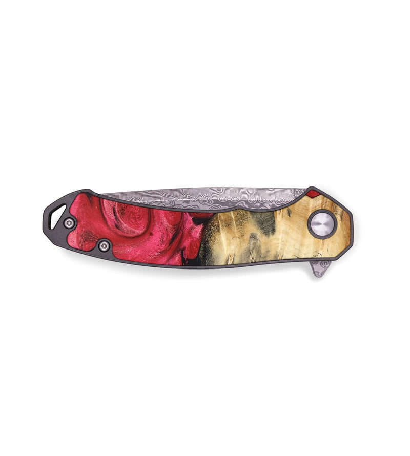 EDC Wood+Resin Pocket Knife - Nevaeh (Red, 672029)