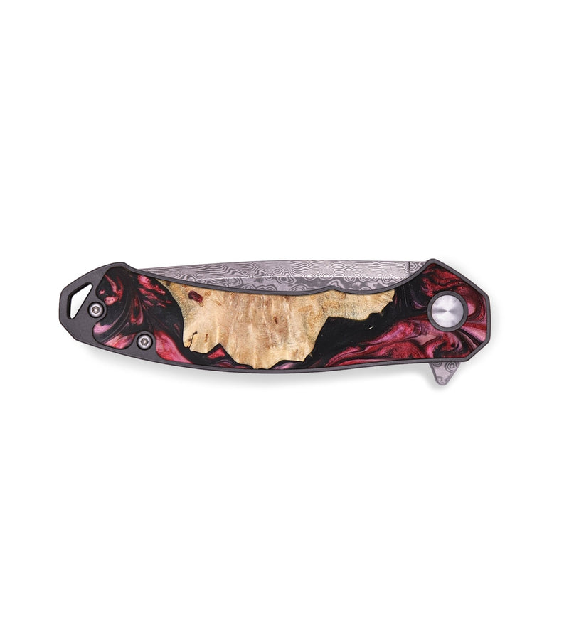 EDC Wood+Resin Pocket Knife - Gianni (Red, 672031)