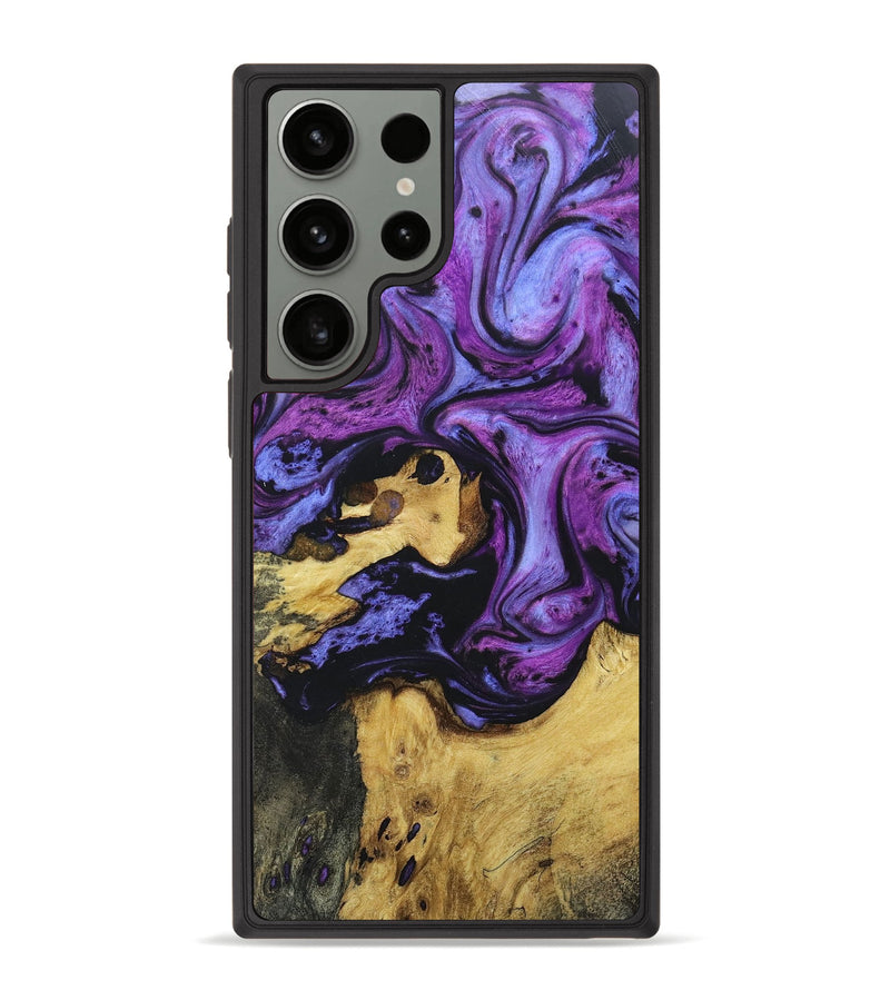 Galaxy S23 Ultra Wood+Resin Phone Case - Kairo (Purple, 672099)