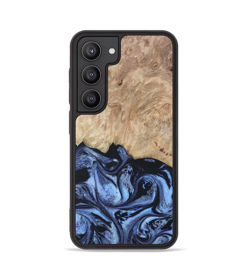 Galaxy S23 Wood+Resin Phone Case - Peggy (Blue, 672163)