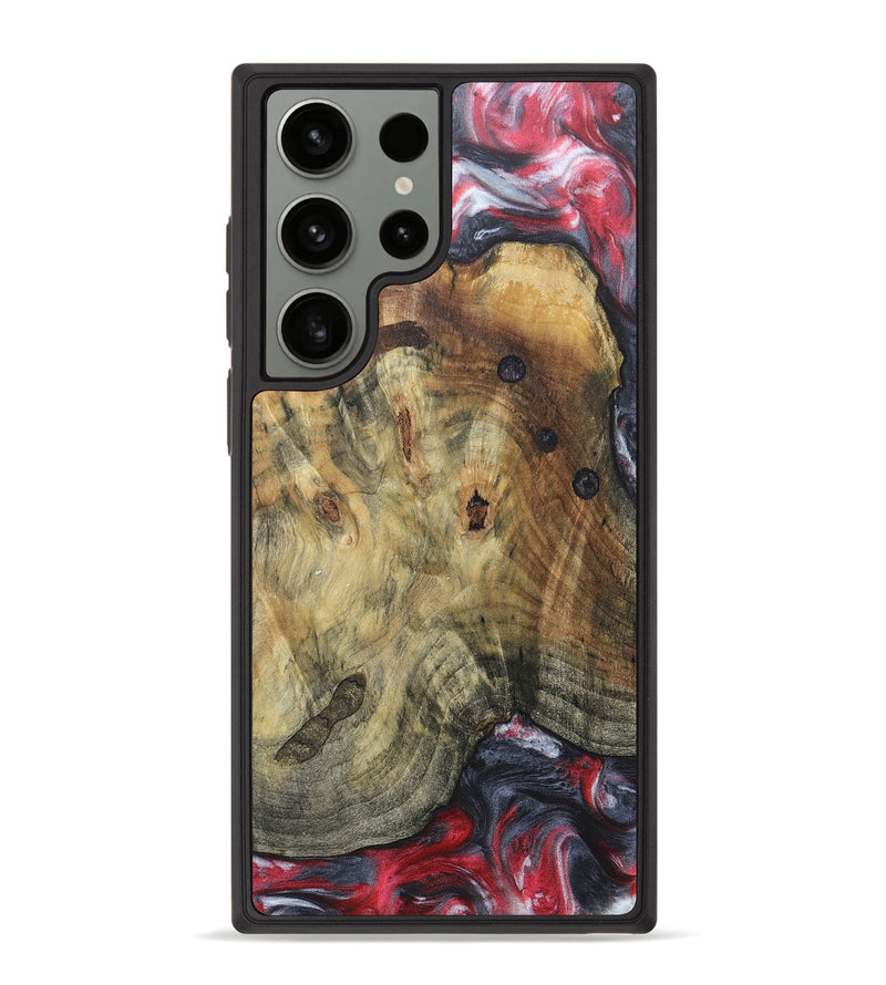 Galaxy S23 Ultra Wood+Resin Phone Case - Rosemary (Red, 672190)