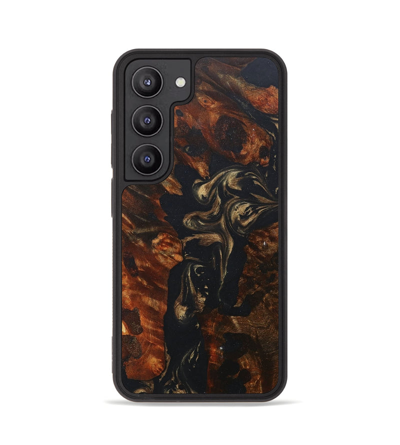 Galaxy S23 Wood+Resin Phone Case - Duane (Black & White, 672241)
