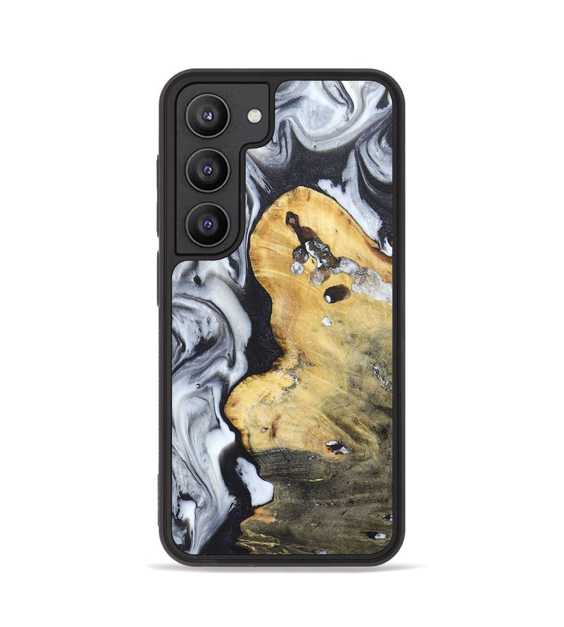 Galaxy S23 Wood+Resin Phone Case - Carl (Black & White, 672248)