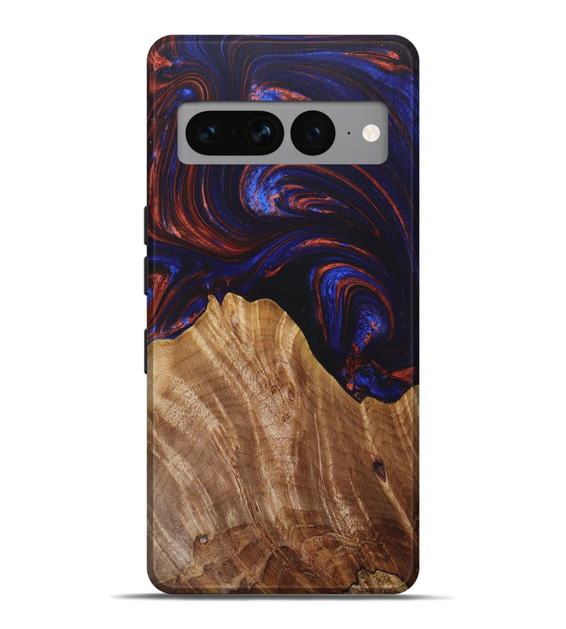 Pixel 7 Pro Wood+Resin Live Edge Phone Case - Donovan (Blue, 672286)