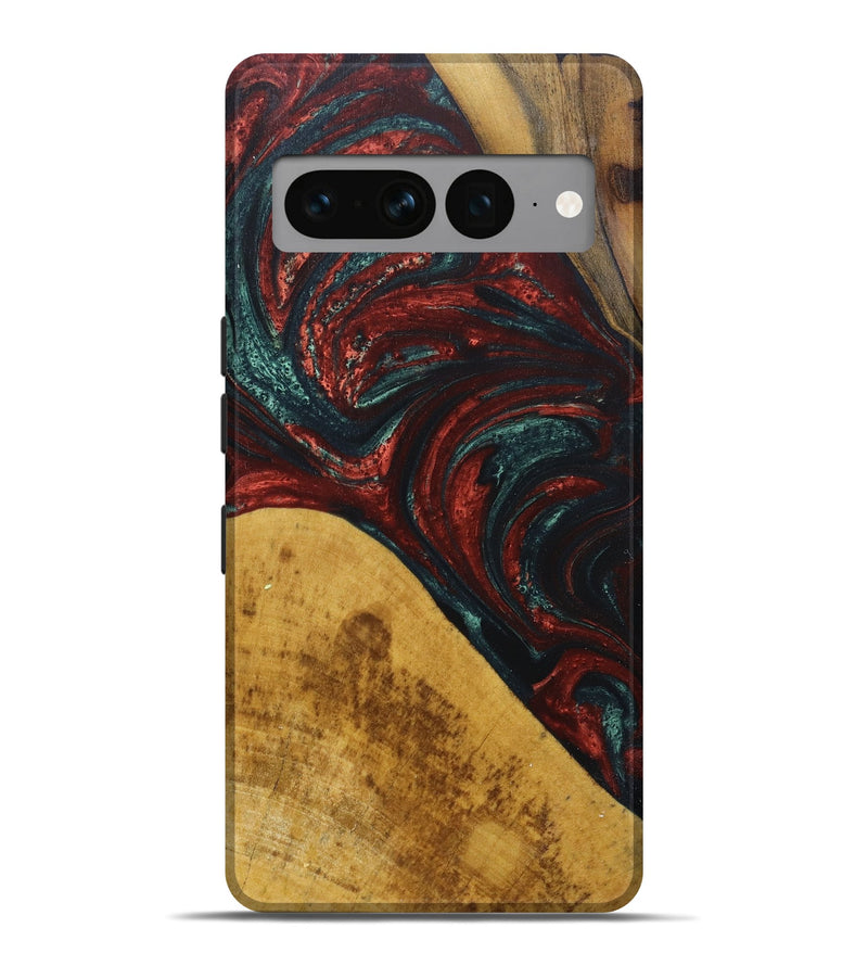 Pixel 7 Pro Wood+Resin Live Edge Phone Case - Wade (Green, 672303)
