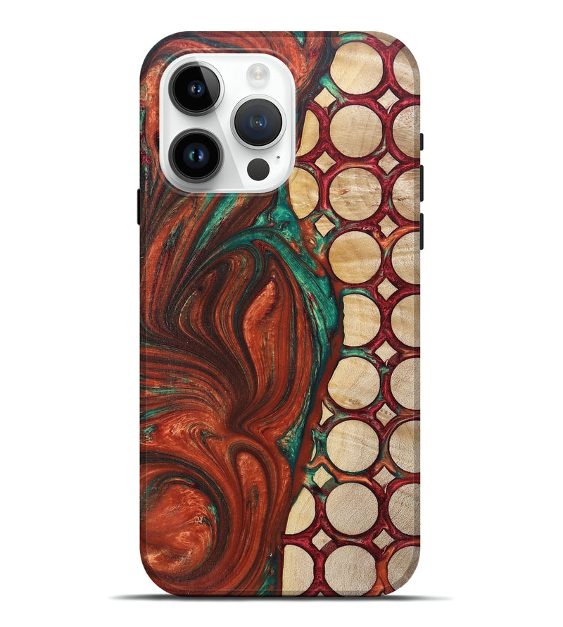 iPhone 15 Pro Max Wood+Resin Live Edge Phone Case - Lillian (Pattern, 672310)