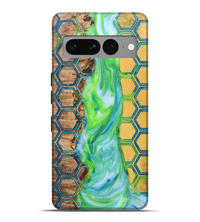 Pixel 7 Pro Wood+Resin Live Edge Phone Case - Vivienne (Pattern, 672316)