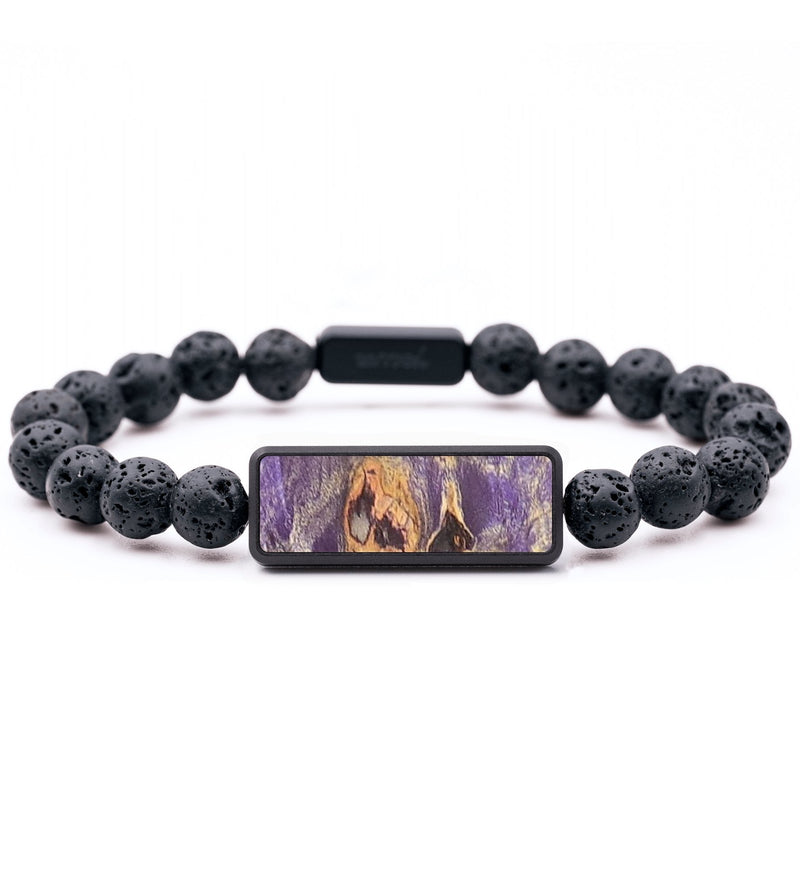 Lava Bead Wood+Resin Bracelet - Levi (Wood Burl, 672416)