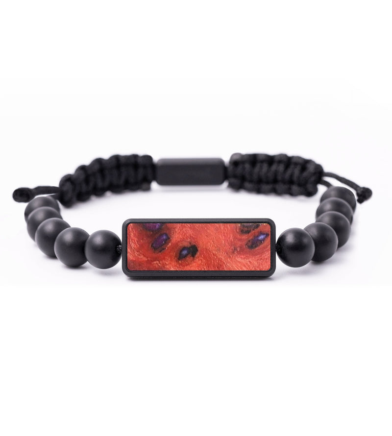 Onyx Bead Wood+Resin Bracelet - Allen (Wood Burl, 672456)