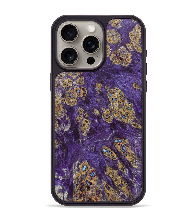 iPhone 15 Pro Max Wood+Resin Phone Case - Robbie (Wood Burl, 672538)