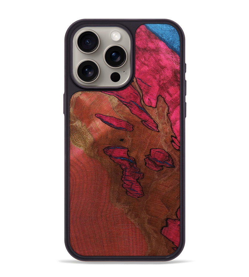 iPhone 15 Pro Max Wood+Resin Phone Case - Addie (Wood Burl, 672540)