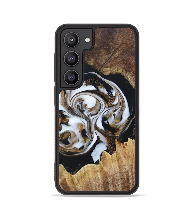 Galaxy S23 Wood+Resin Phone Case - Glen (Black & White, 672562)