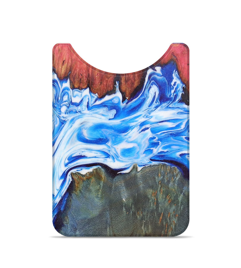 Live Edge Wood+Resin Wallet - Jonathan (Blue, 672630)