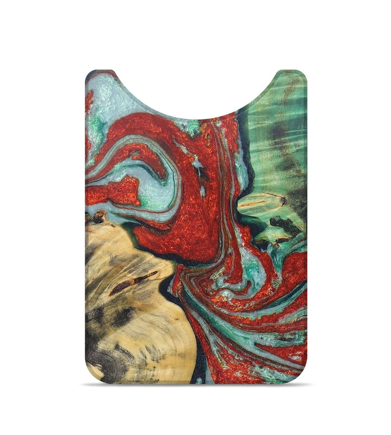 Live Edge Wood+Resin Wallet - Latisha (Green, 672638)