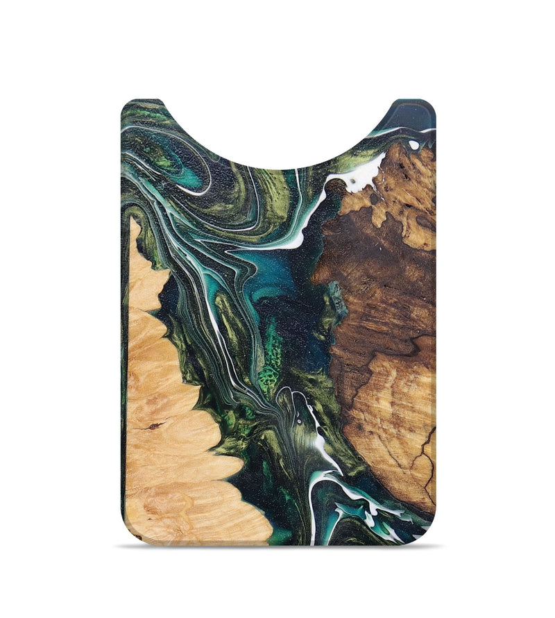 Live Edge Wood+Resin Wallet - Virgil (Green, 672639)
