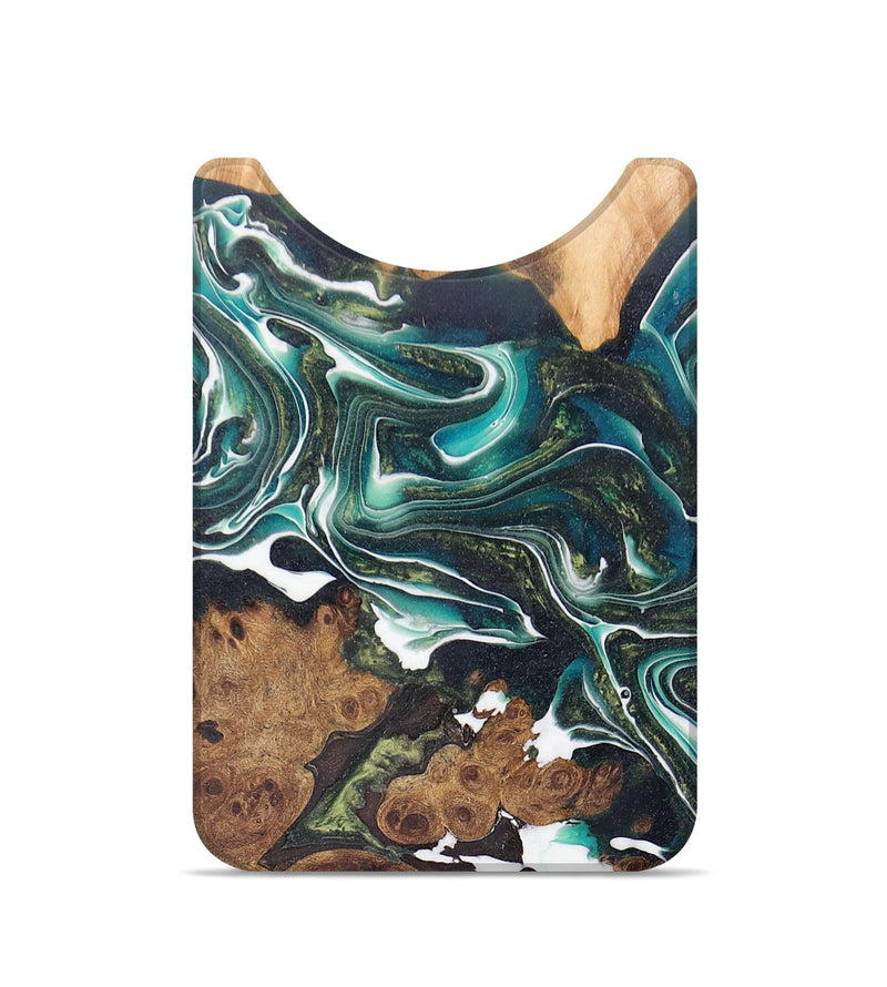 Live Edge Wood+Resin Wallet - Austin (Green, 672642)