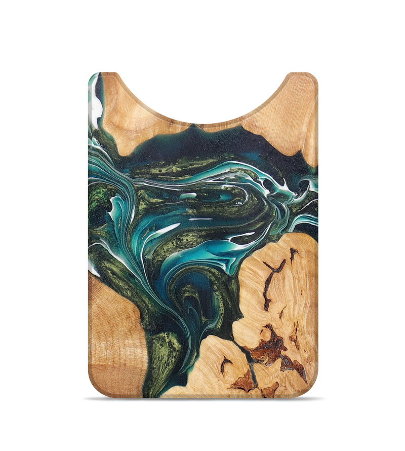 Live Edge Wood+Resin Wallet - Blake (Green, 672643)