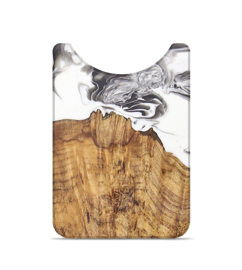 Live Edge Wood+Resin Wallet - Jessie (Black & White, 672645)