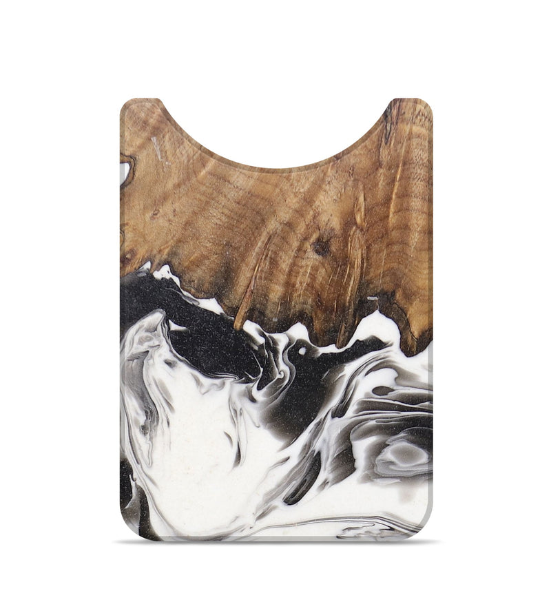 Live Edge Wood+Resin Wallet - Alaia (Black & White, 672646)
