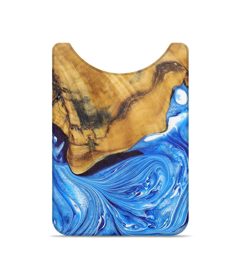 Live Edge Wood+Resin Wallet - Cali (Blue, 672647)