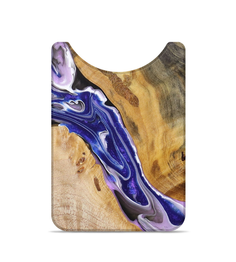 Live Edge Wood+Resin Wallet - Jacquelyn (Purple, 672651)