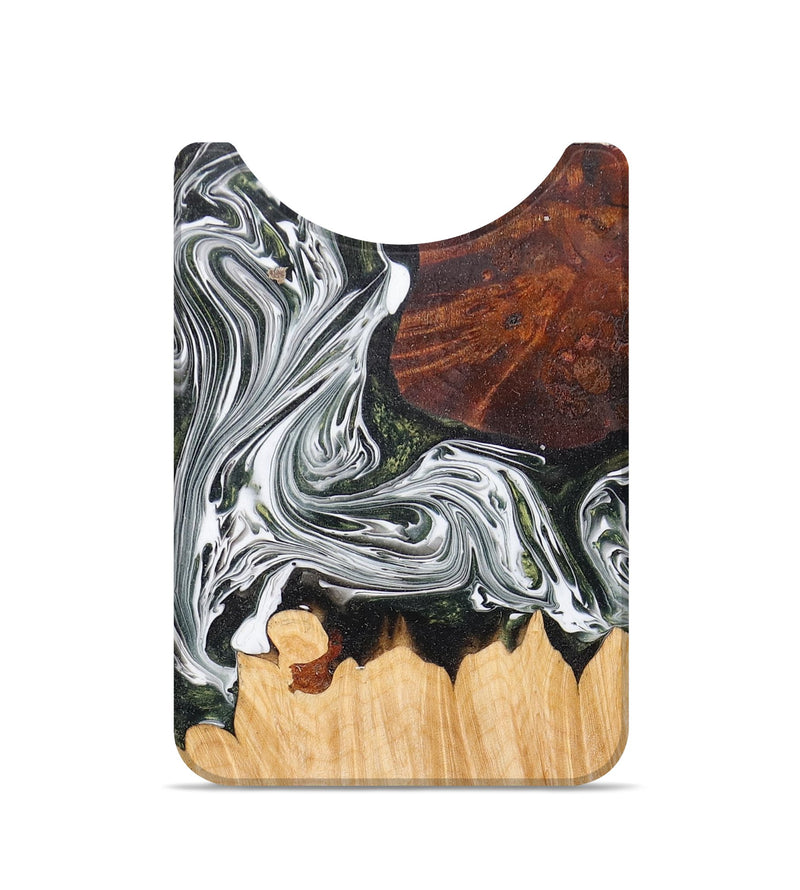 Live Edge Wood+Resin Wallet - Landon (Black & White, 672654)