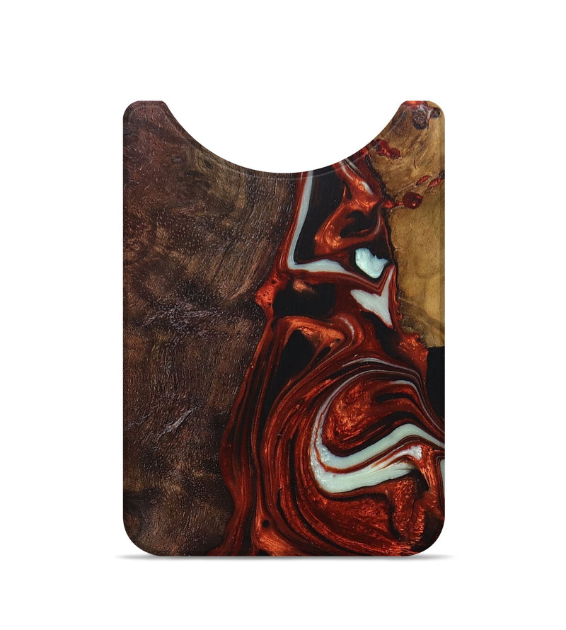 Live Edge Wood+Resin Wallet - Candace (Red, 672656)