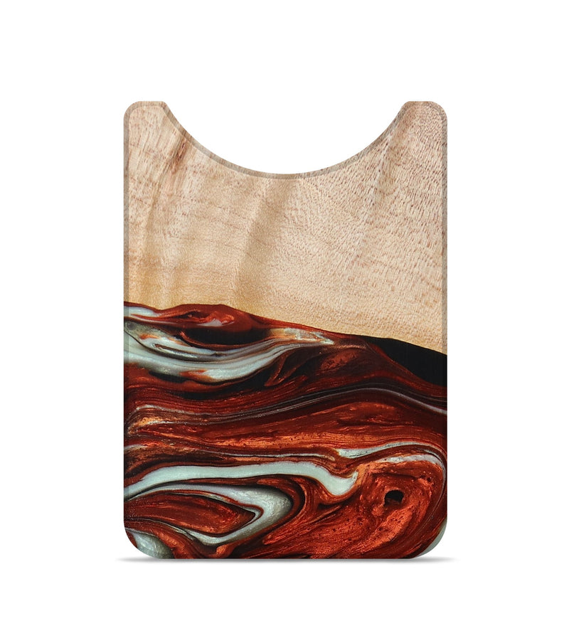 Live Edge Wood+Resin Wallet - Myrna (Red, 672657)