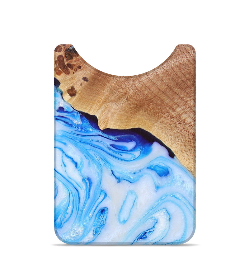 Live Edge Wood+Resin Wallet - Madyson (Blue, 672660)