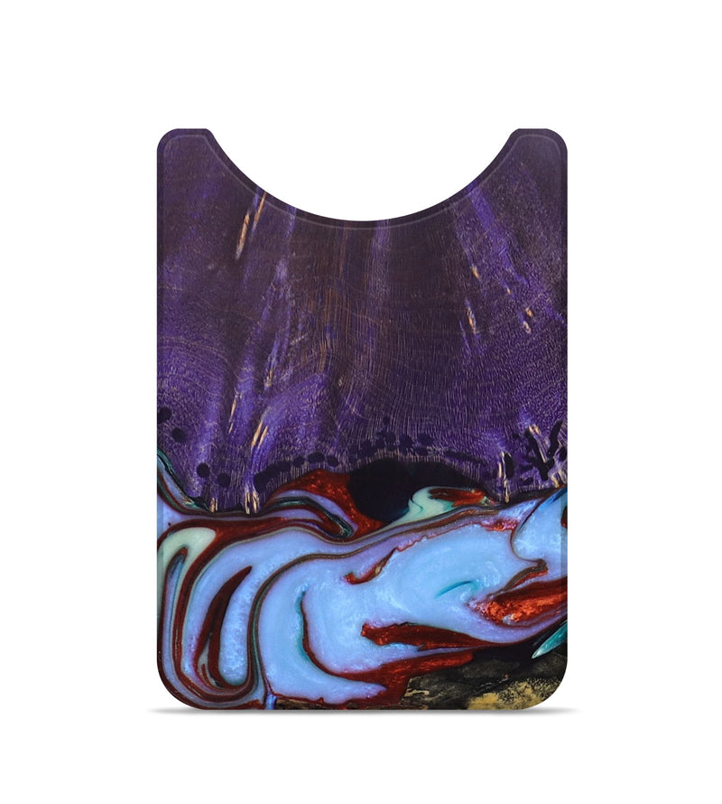 Live Edge Wood+Resin Wallet - Connie (Purple, 672672)