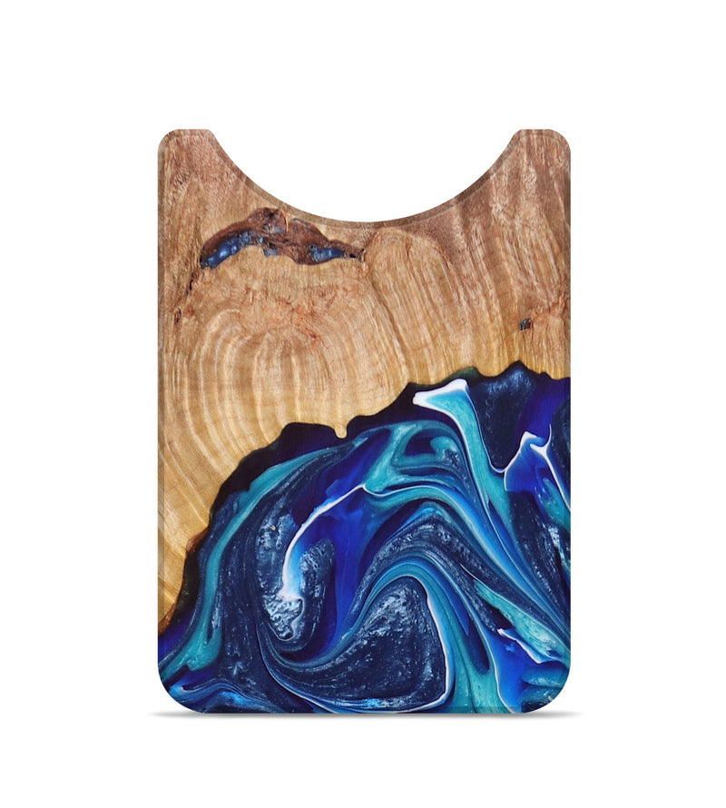 Live Edge Wood+Resin Wallet - Edna (Blue, 672674)