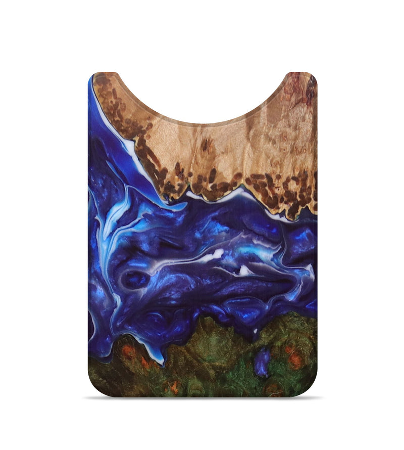 Live Edge Wood+Resin Wallet - Jenny (Blue, 672676)