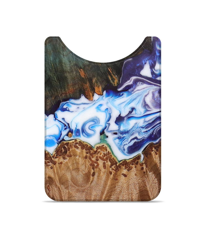 Live Edge Wood+Resin Wallet - Tony (Blue, 672677)
