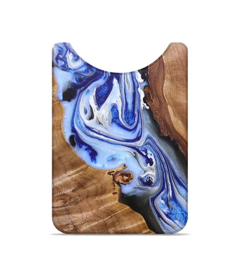 Live Edge Wood+Resin Wallet - Maude (Blue, 672678)
