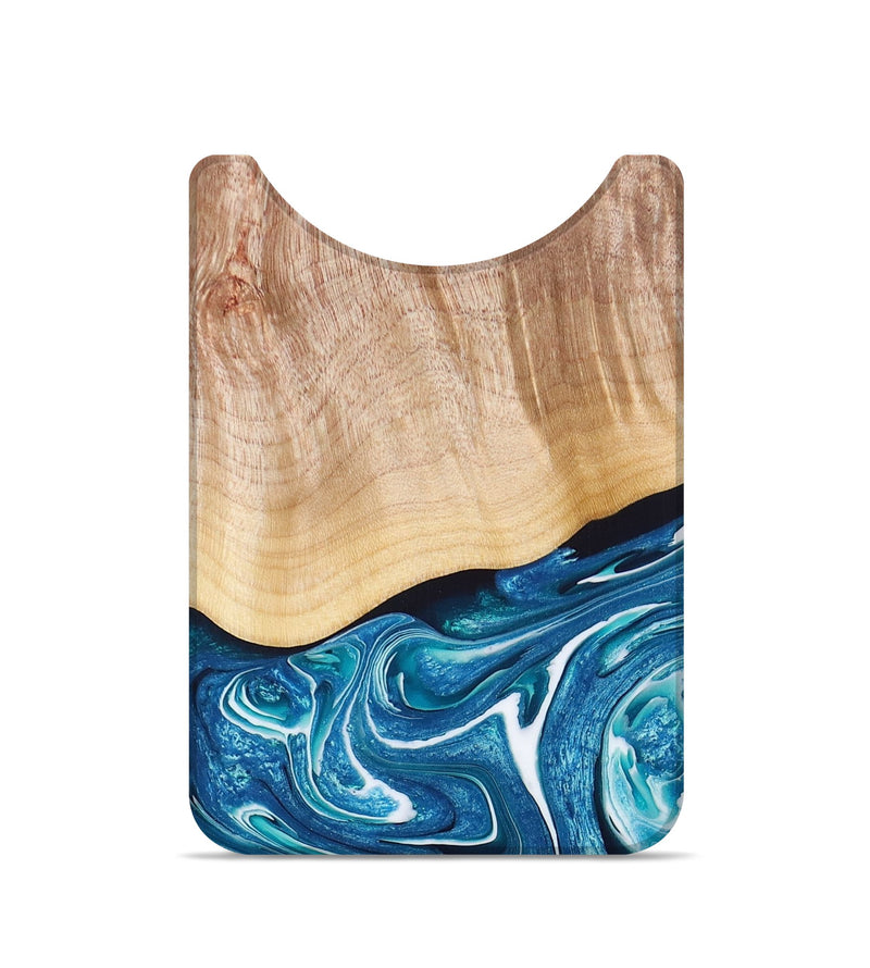 Live Edge Wood+Resin Wallet - Natasha (Green, 672684)