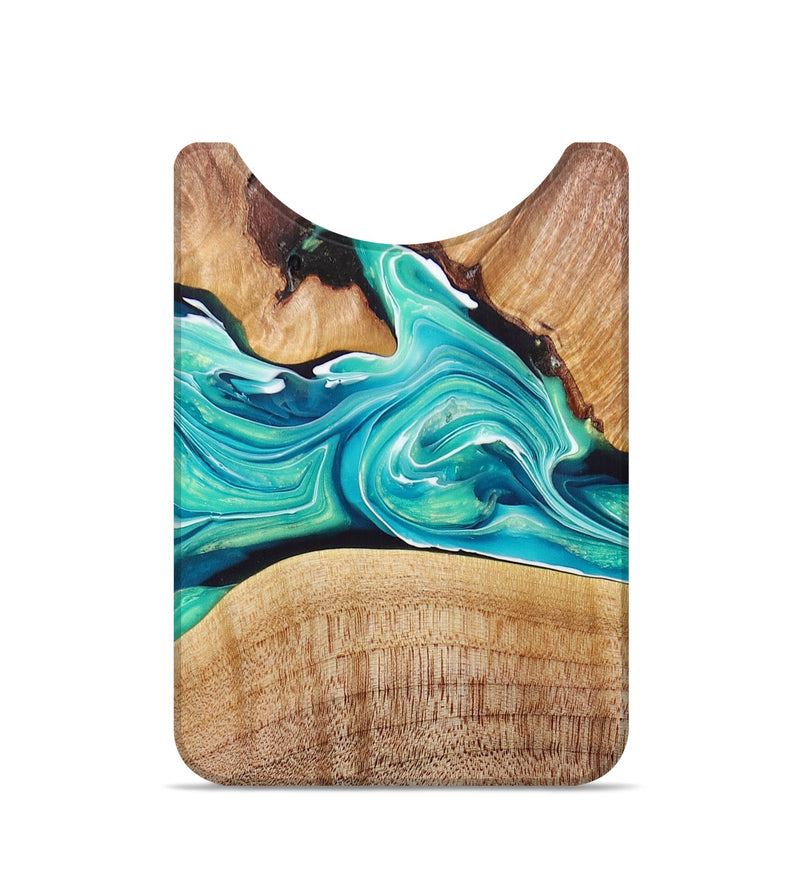Live Edge Wood+Resin Wallet - Matt (Green, 672685)