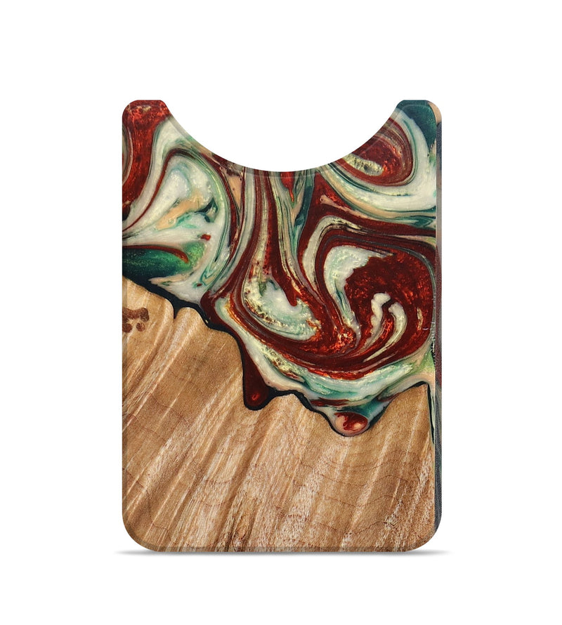 Live Edge Wood+Resin Wallet - Cole (Red, 672696)