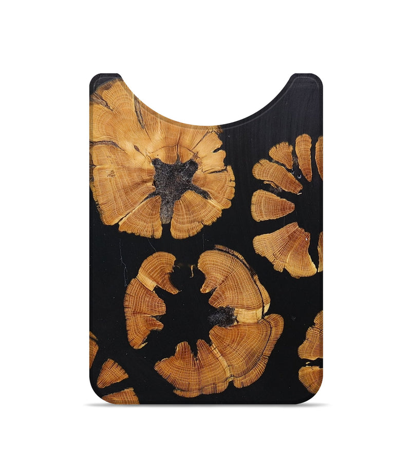 Live Edge Wood+Resin Wallet - Lana (Pure Black, 672699)